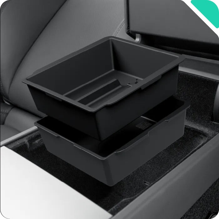 HALOBLK 黑洛 煥新版Model 3 Highland / 煥新版Model Y Juniper 雙層隱藏式扶手/中控儲物盒