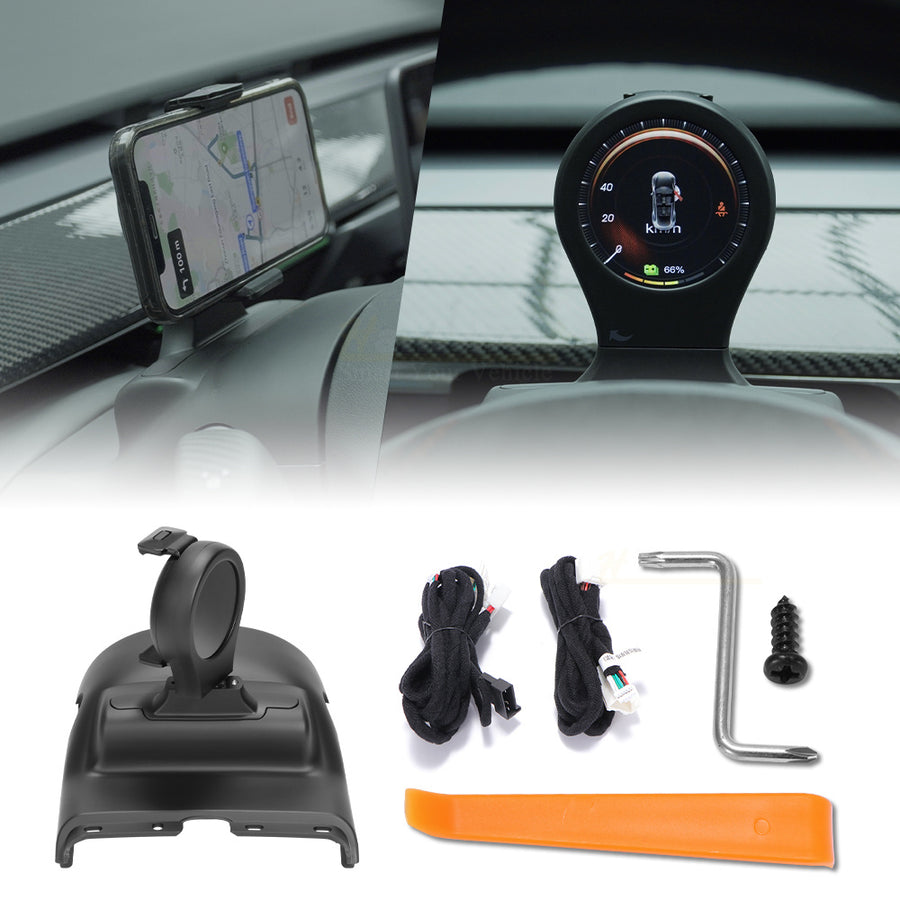 Hansshow Model 3/Y 翻轉式手機支架螢幕