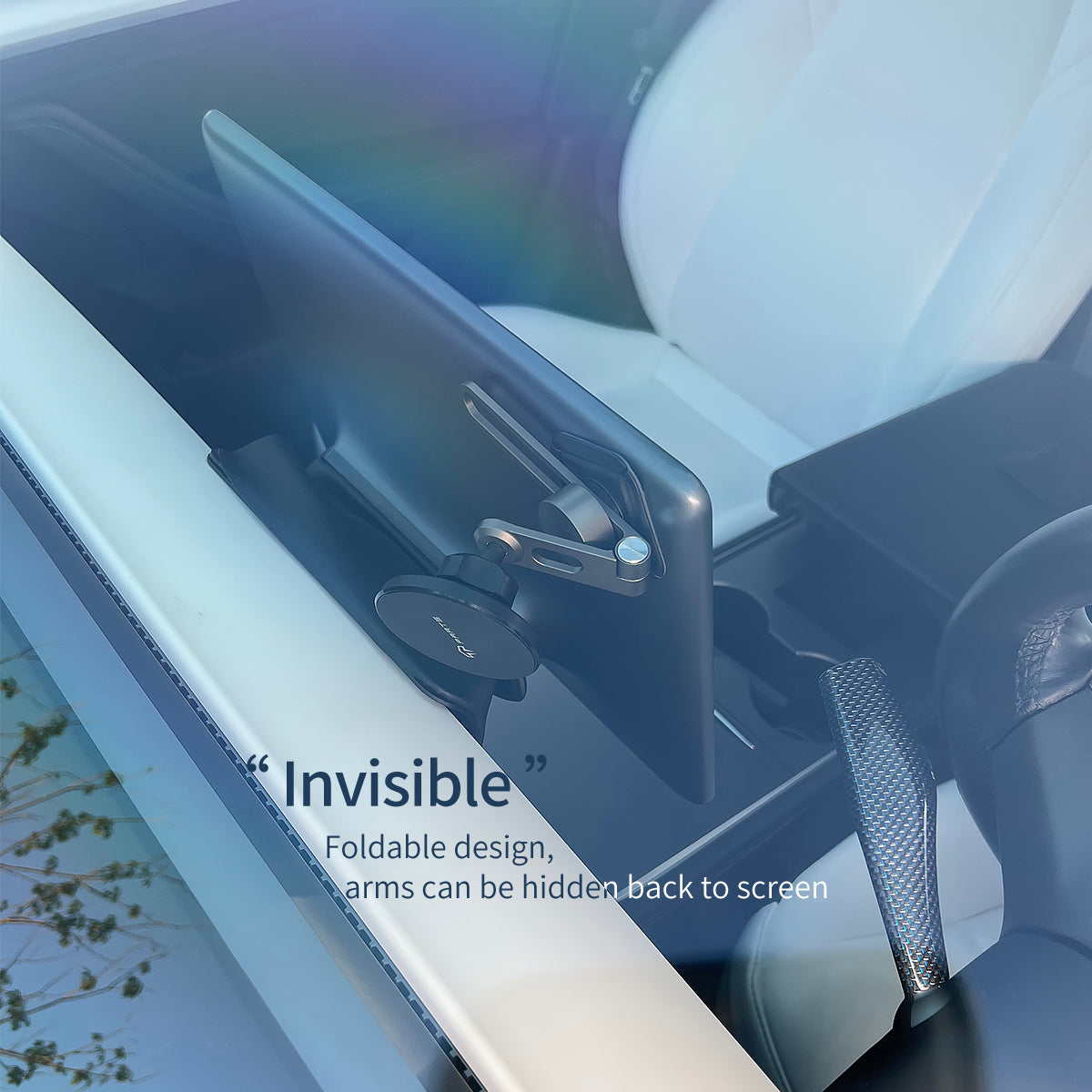 TPARTS 特斯拉全車系適用 新款螢幕手機支架 - 強力磁吸款/無線充電款