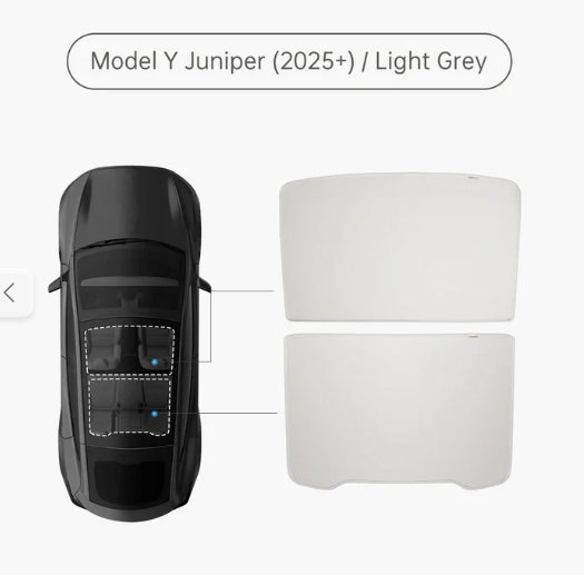 【夏季特惠商品】TPARTS 煥新版Model 3 Highland / 煥新版Model Y Juniper 分體式冰晶遮陽簾/遮陽傘組合