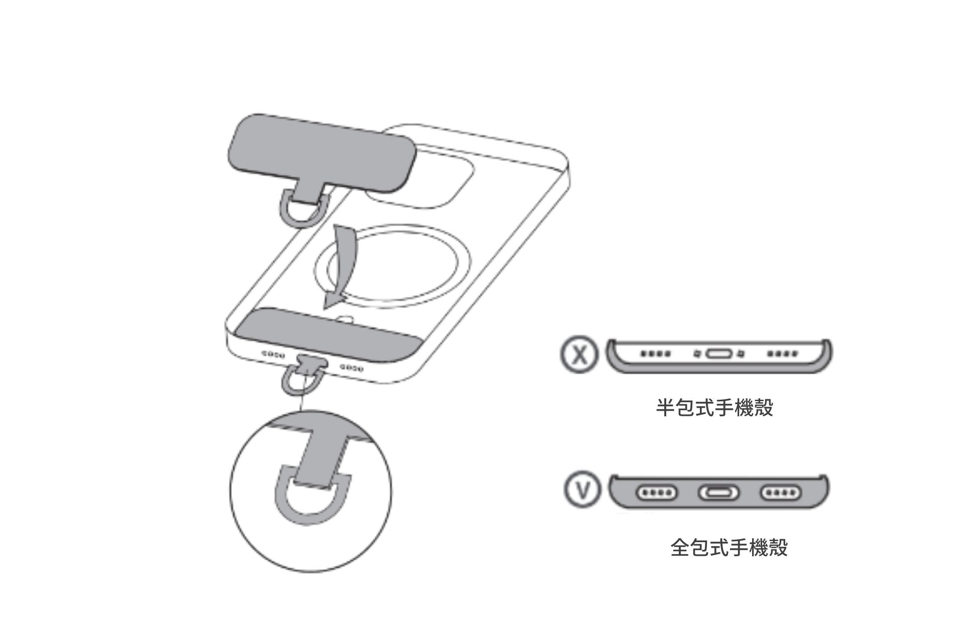 JOWUA 手機掛繩夾片（兩入一組）