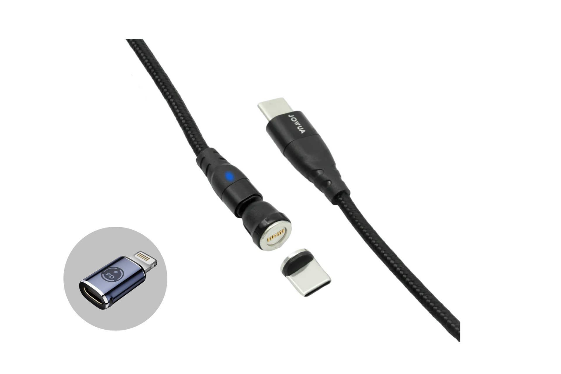 JOWUA USB-C 車用磁吸線 (0.4M/1M/1.8M)