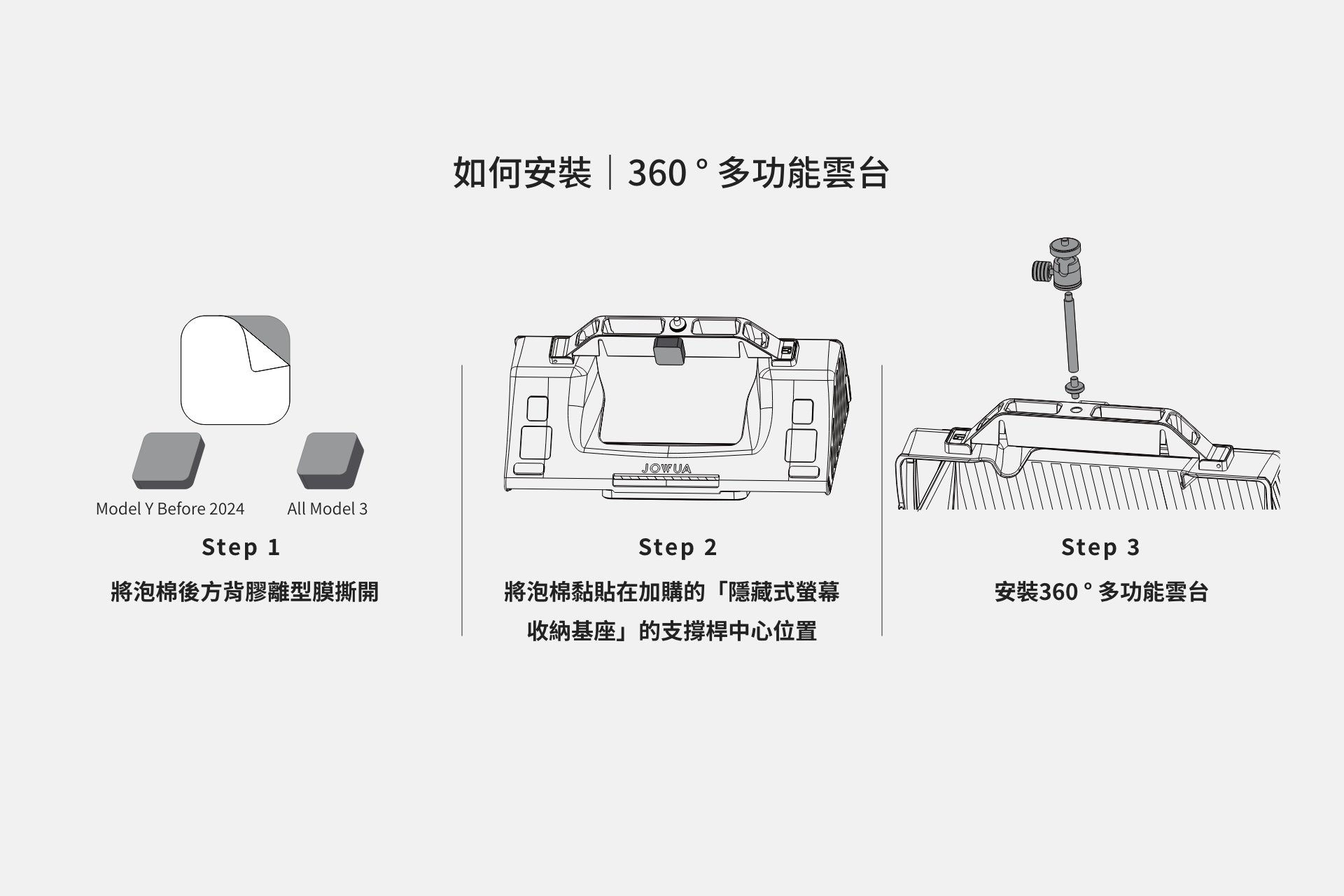 JOWUA 360 ° 多功能雲台